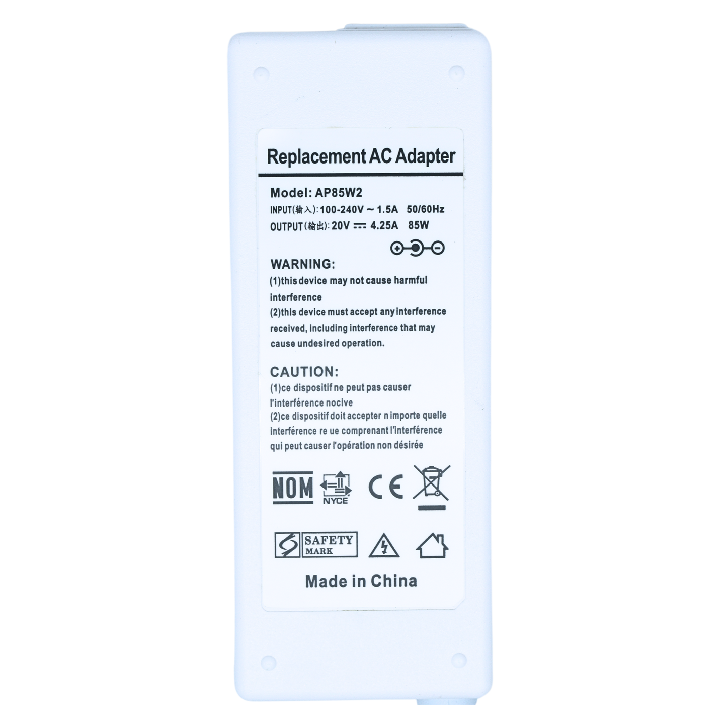 AP85W2 Adaptador de Corriente de Reemplazo 85W 18.5V 4.6A Magnetico 2 (PUERTO USB) - Tecnología AltérCo