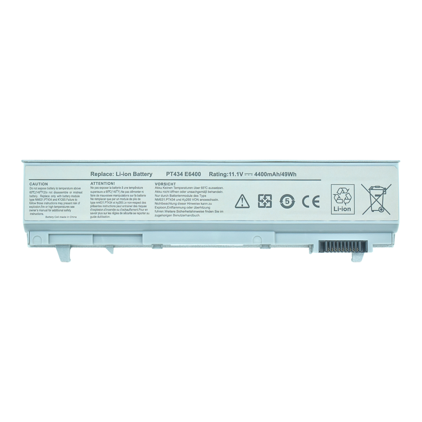 EKDE6400 Bateria Li-ion 11.1V para Dell Latitude E6400 / E6500 / Precision M6500 - Tecnología AltérCo