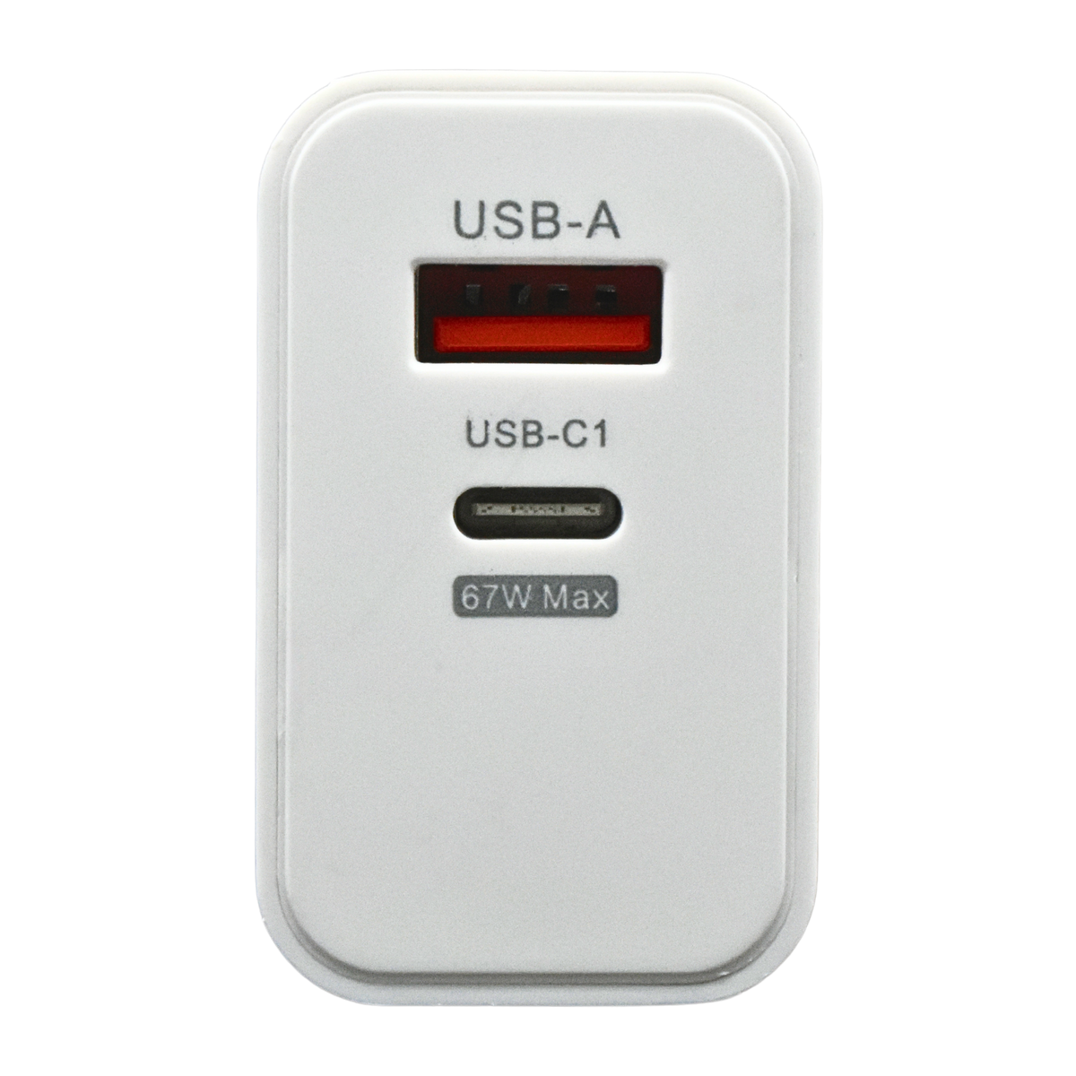 EKG-67W Cargador de Pared GaN 67W 2 Puertos Tipo USB C + USB A - Tecnología AltérCo