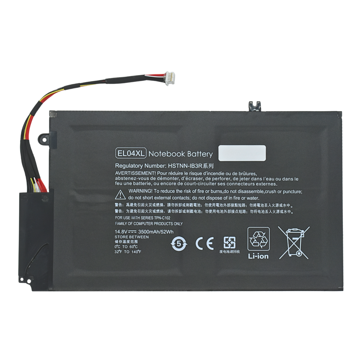 EKHEL04XL Bateria Interna (P) 14.8V para HP Envy 4-1000, Envy 4-1100, Envy 4-1200, HP 4-1000, 4-1100, 4-1200, 4-1043CL EL04, EL04XL, ELO4XL - Tecnología AltérCo