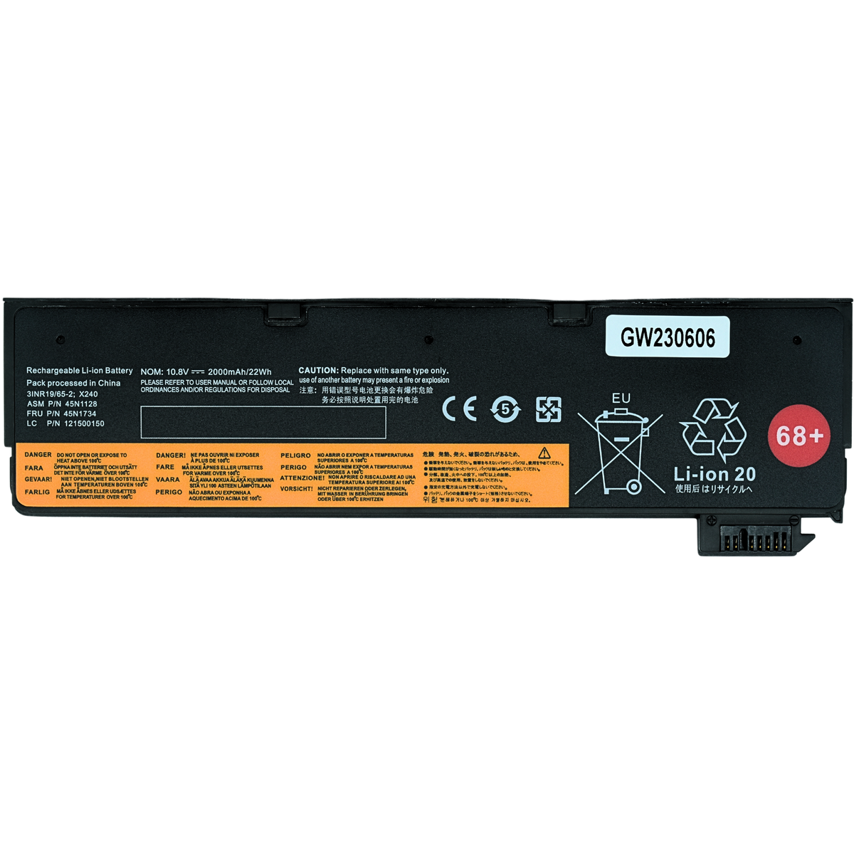 EKIT460 Bateria 11.4V / 2200mah para Lenovo ThinkPad T440 T440S X240 X240S S440 S540 X250 T450S L450 X260 K2450 T450 T460 Series 0C52861 45N1124 45N1125 45N1756 - Tecnología AltérCo