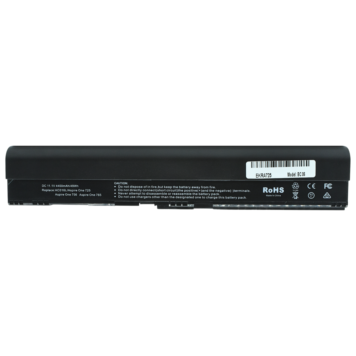 EKRA725 Bateria Li-ion 11.1V para Aspire V5-171, One 725 Series - Tecnología AltérCo