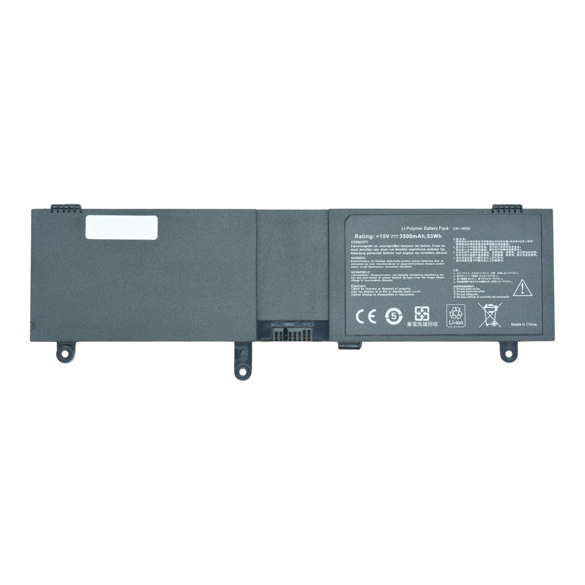 EKUN550 Bateria 15V 4000mAh/59WH para ASUS N550 N550JA N550JV N550J N550X47JV N550X47JV-SL N550JK Q550L Q550LF G550 G550JK C41-N550 - Tecnología AltérCo