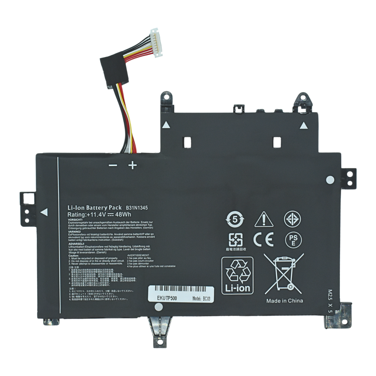 EKUTP500 Bateria 11.4V 48WH/4100MAH para ASUS TP500L TP500LA TP500LB TP500LN Series B31N134