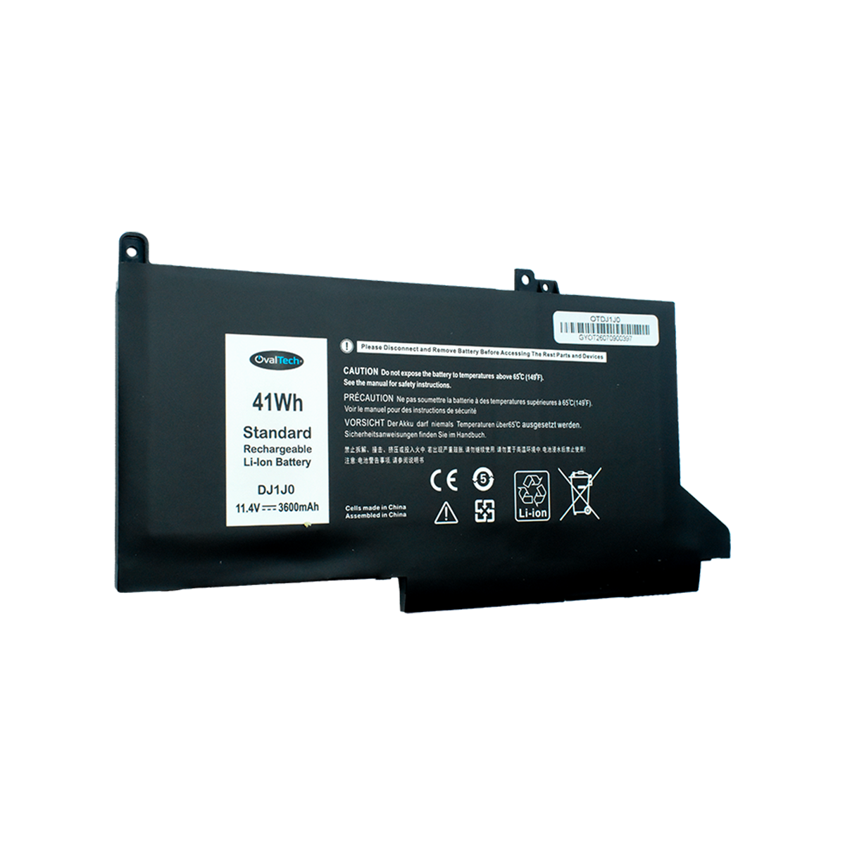 OTDJ1J0 Bateria Interna (P) 11.4V para Latitude 12 7480 7490 7280 E7280 7290 E7290 13 E7380 E7390 7380 7390 14 E7480 E7490