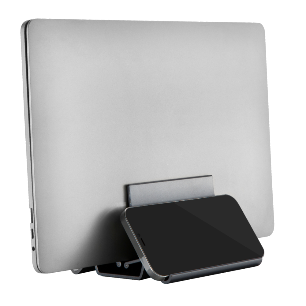 OVDESK-LAP Soporte vertical para computadora port?til / Celular 2 en 1 Marca Ovaltech