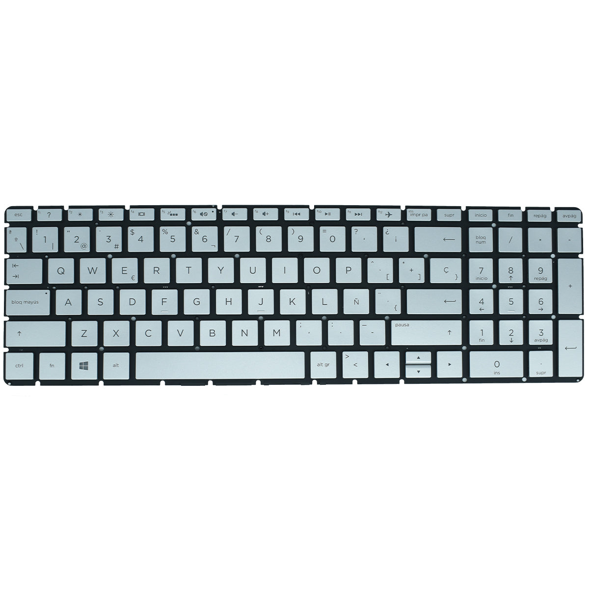 TEC071 Teclado color Plata (SP) para HP 15-BS000 15-BS1000 15-BS015DX 15-BS016DX 250 G6 255 G6 15-BW (Enter Delgado) - Tecnología AltérCo