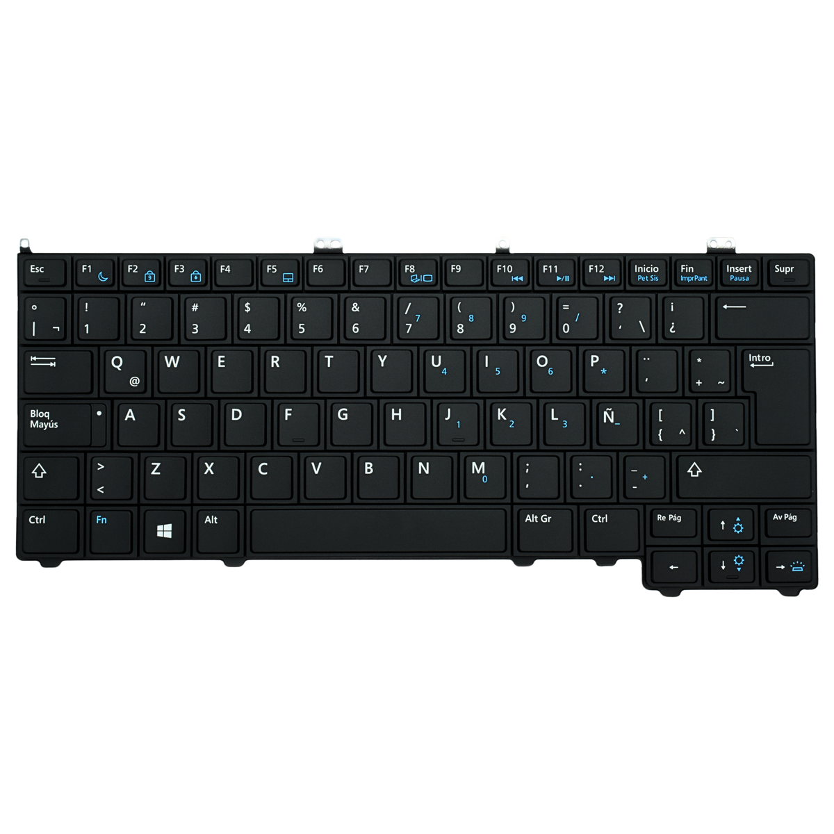 TEC137 Teclado color Negro (SP) para Dell Latitude 14 7000 E7440 E7240 E7420 Backlight / Sin Point Stick