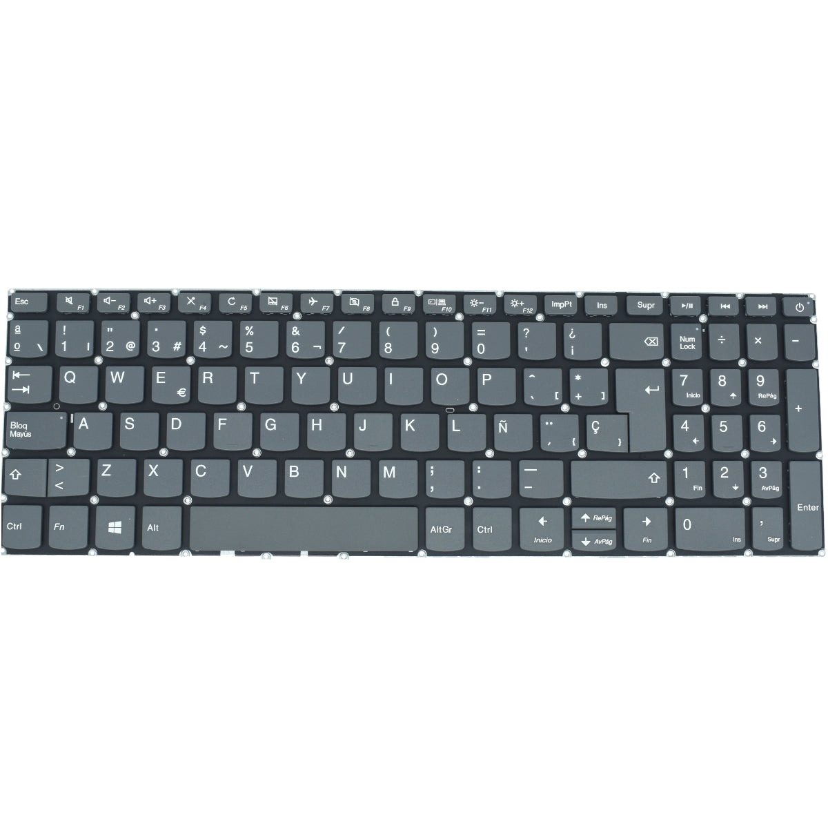 TEC018 Teclado color Negro (SP) para Lenovo IdeaPad 320-15 320-15IAP 320-15ABR 320-15AST 320-15ISK (Tecla Encendido / Numerico) - Tecnología AltérCo