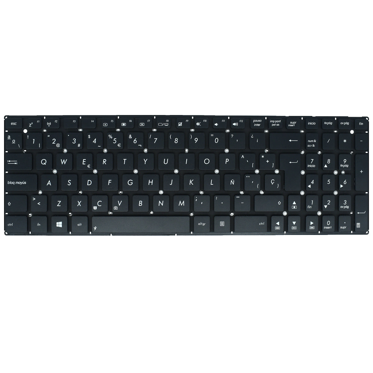 TEC064 Teclado color Negro (SP) para Asus X550 K56 K56c K56ca X550c X550d X550e X552e (numerico) - Tecnología AltérCo