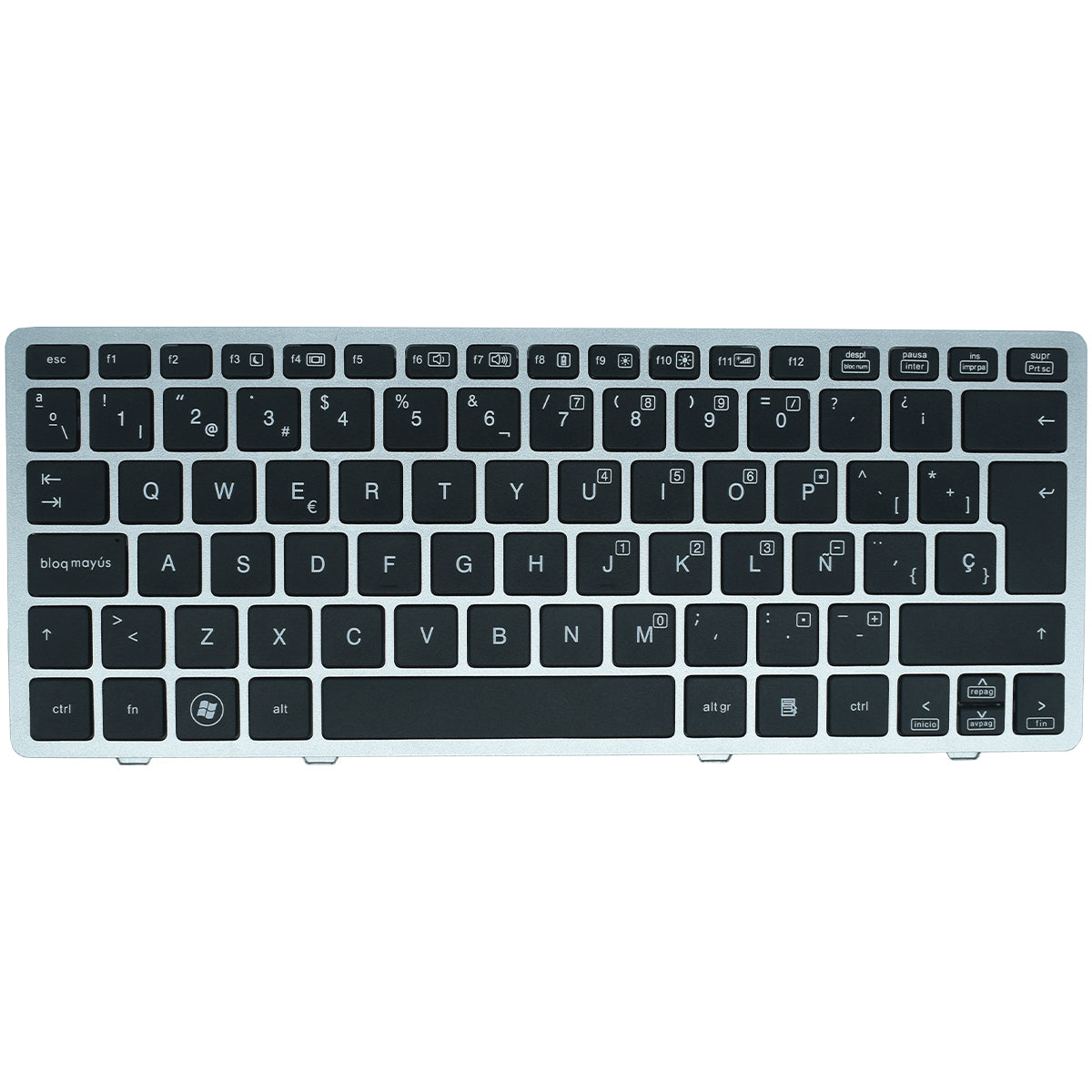 TEC094 Teclado color Plata (SP) para HP EliteBook 2560p 2570p