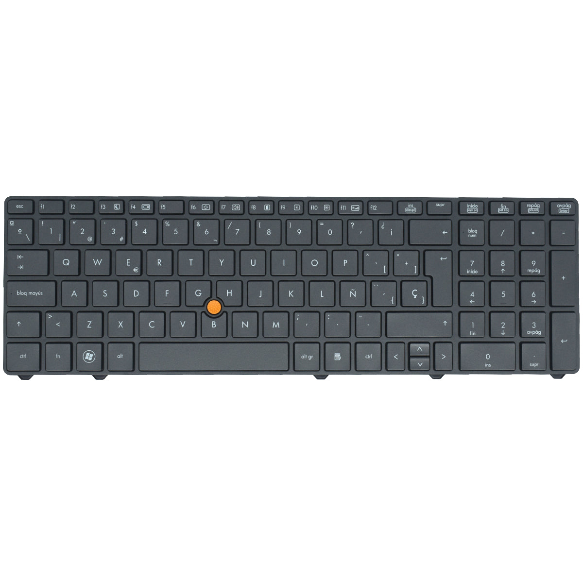 TEC102 Teclado color Negro (SP) para HP Elitebook 8560w 8570w (Point stick / No Backlight)