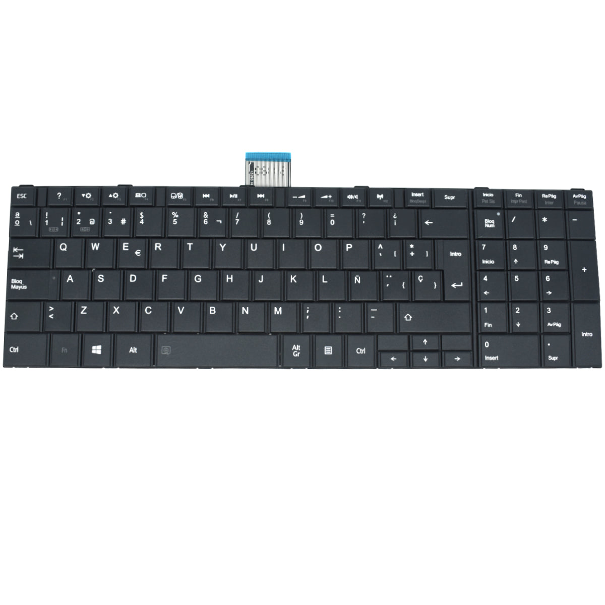 TEC436 Teclado color Negro (SP) para Toshiba Satellite C50 C50d C50dt C50dt-A C50D-A - Tecnología AltérCo