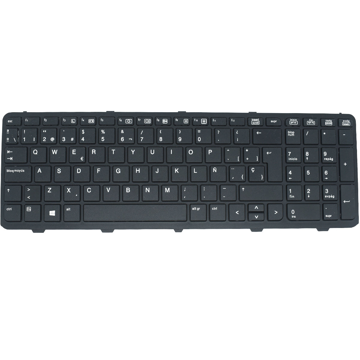 TEC477M Teclado color Negro Con Marco (SP) para HP ProBook 450 G0 450 G1 455 G1 FRAME - Tecnología AltérCo