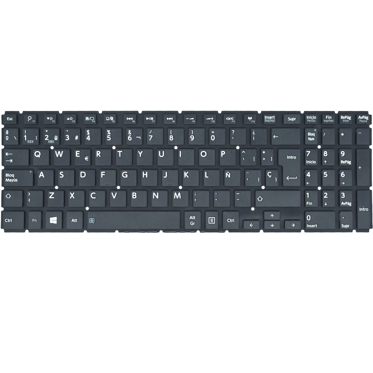 TEC549 Teclado color Negro (SP) para Toshiba L50-B L50D-B L55-B L55D-B *Sin Backlight - Tecnología AltérCo