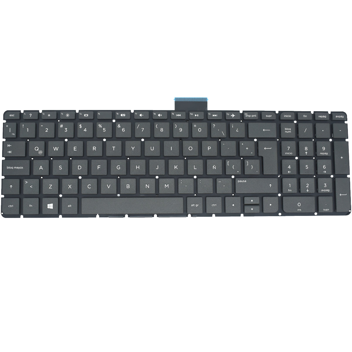 TEC554 Teclado color Negro (SP) para HP 15-ab 15ab 15-ab000 15-ab100 - Tecnología AltérCo