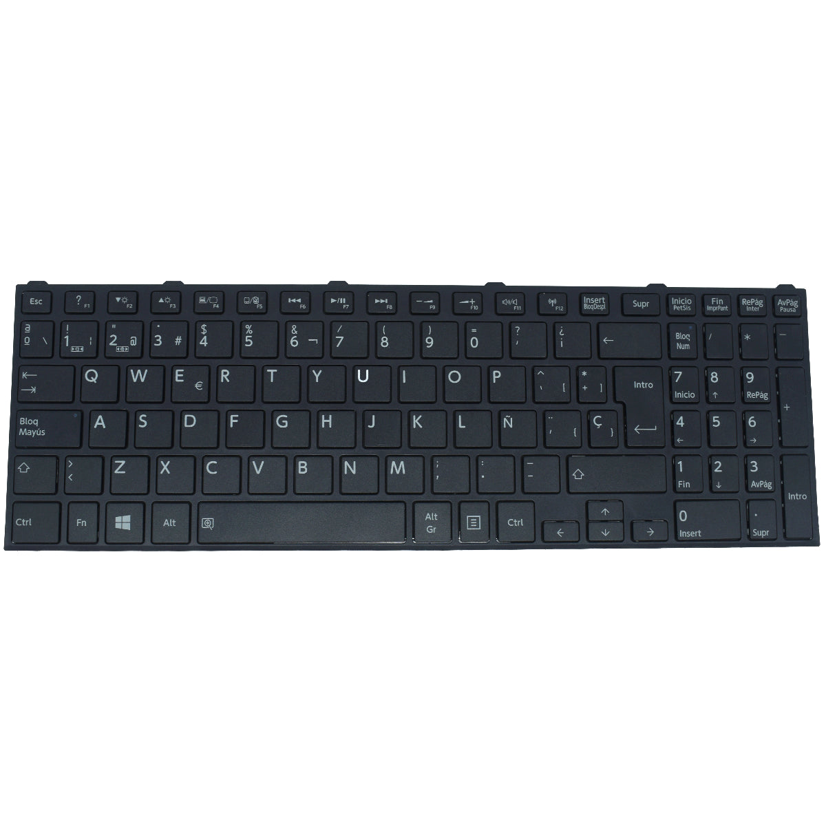 TEC555 Teclado color Negro (SP) para Toshiba Satellite C50-b C50d-b C55-b C55d-b C70-b - Tecnología AltérCo