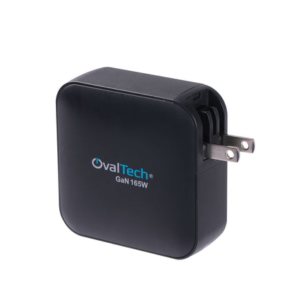 OV-G165W Adaptador de Corriente GaN 165W con PD Sin Cables (3x USB C + 1x USB A) marca Ovaltech