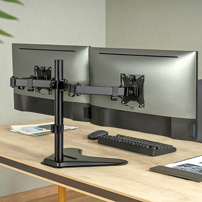 Soporte Monitor de Escritorio OVME-D1332 Soporte DUAL de Escritorio para 2 Monitores LCD de 13inch a 32inch (Resistencia 8kgs) Marca Ovaltech