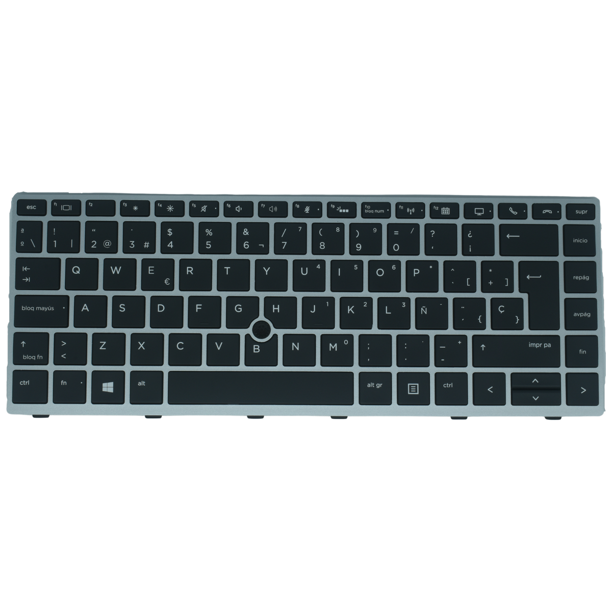 TEC092B Teclado color Negro (SP) para HP EliteBook 745 G5 745 G6 840 G5 846 G5 840 G6 846 G6.ZBook 14u G5 ZBook 14u G6 Backlight / Point Stick (Marco Plata) - Tecnología AltérCo