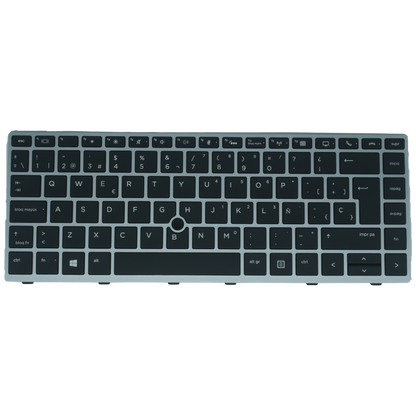 TEC092B Teclado color Negro (SP) para HP EliteBook 745 G5 745 G6 840 G5 846 G5 840 G6 846 G6.ZBook 14u G5 ZBook 14u G6 Backlight / Point Stick (Marco Plata) - Tecnología AltérCo