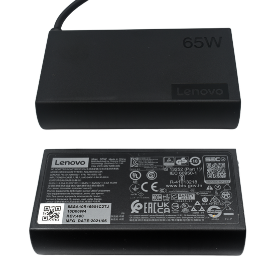 ADLX65YSCC2A Cargador Original Lenovo USB TIPO C 65W 3.25a 20V ADLX65YSCC2A *Sin Cable de Corriente