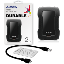 AHV300-2TU31-CBK Adata HD330-2TU31-CBK 2TB USB 3.1 Hard Drive Slim Color Negro