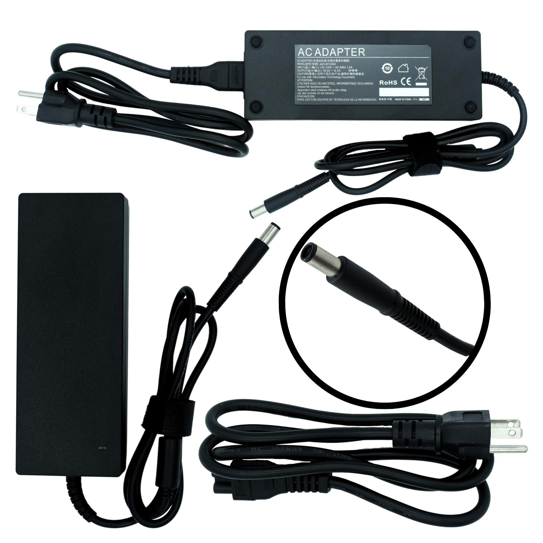 AIO-D130W Adaptador de Corriente de Reemplazo para DELL All in One 130W 19.5V 6.7A (7.4*5.0) - Tecnología AltérCo