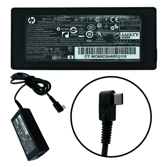 AO-HP65WCR Adaptador Original 65W para HP 20V 3.25A TIPO C / USB C TPN-CA06 (RECTANGULAR)