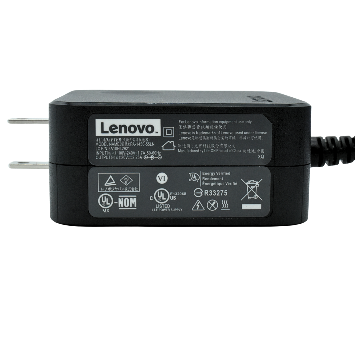 AO-LE45W Adaptador Original 45W para LENOVO 20V 2.25A (4.0X1.7) G8C 80MH000XUS - Tecnología AltérCo