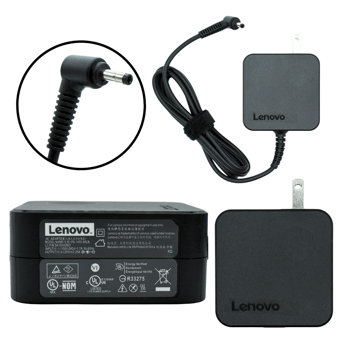 AO-LE45W Adaptador Original 45W para LENOVO 20V 2.25A (4.0X1.7) G8C 80MH000XUS - Tecnología AltérCo