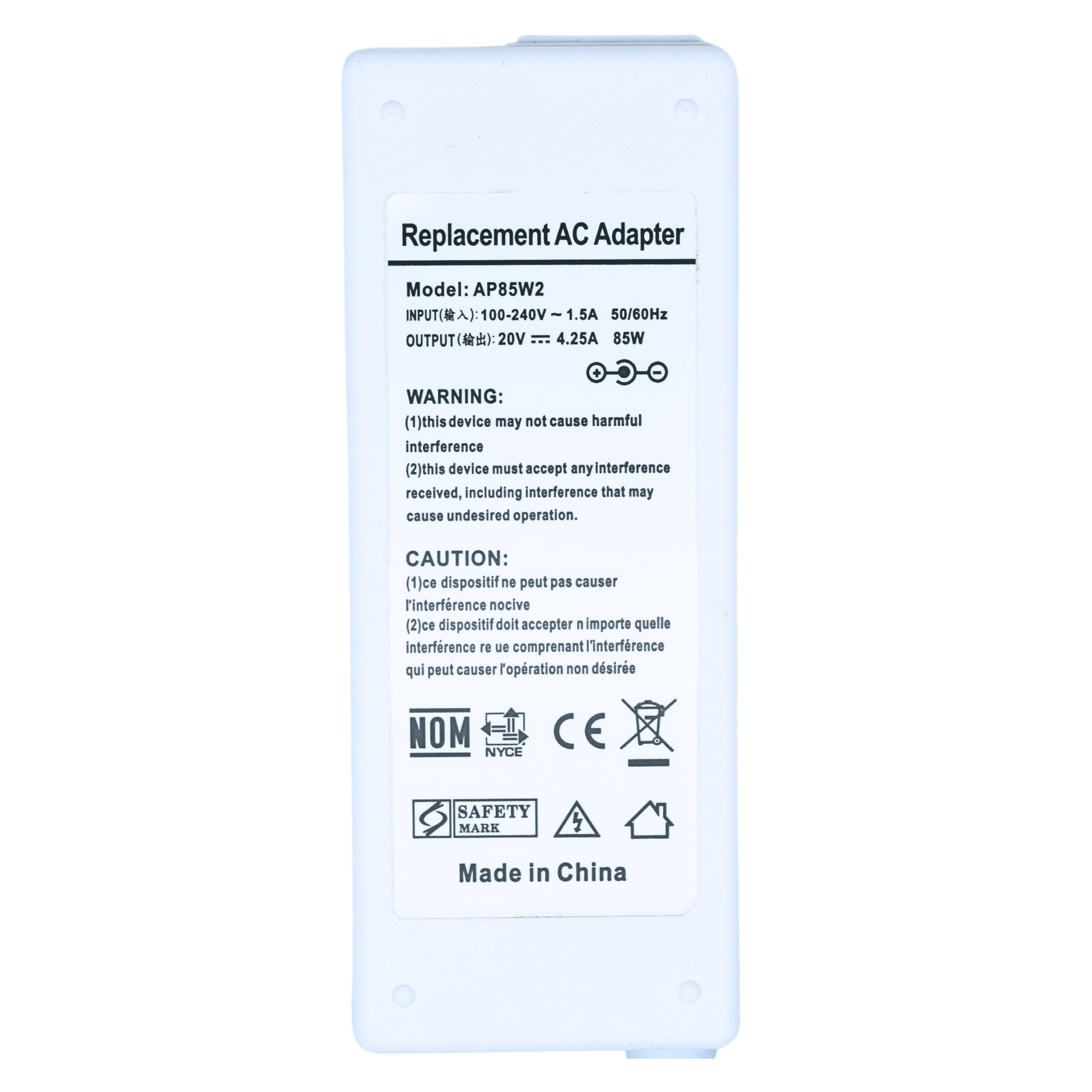AP85W2 Adaptador de Corriente de Reemplazo 85W 18.5V 4.6A Magnetico 2 (PUERTO USB) - Tecnología AltérCo