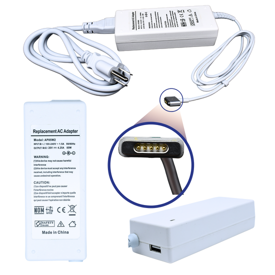 AP85W2 Adaptador de Corriente de Reemplazo 85W 18.5V 4.6A Magnetico 2 (PUERTO USB)