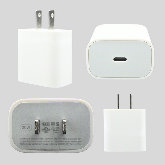 EKG-20W Cargador de Pared PD GaN 20W de puerto Tipo USB C