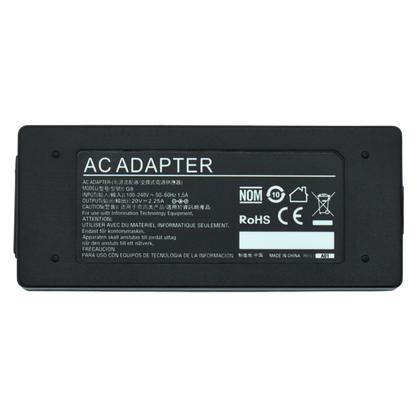 EK-G8 Adaptador de Corriente 45W 20V/2.25A (4.0*1.7) RECTANGULAR Marca EKO - Tecnología AltérCo