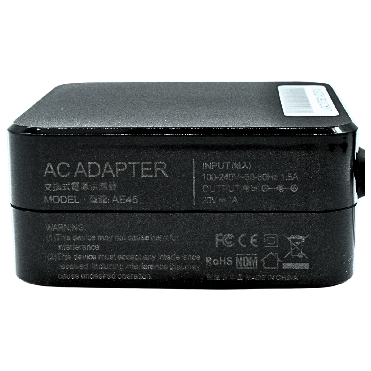 EK-G9 Adaptador de Corriente 40W 20V/2A (LENOVO CUADRADA) Marca EKO - Tecnología AltérCo