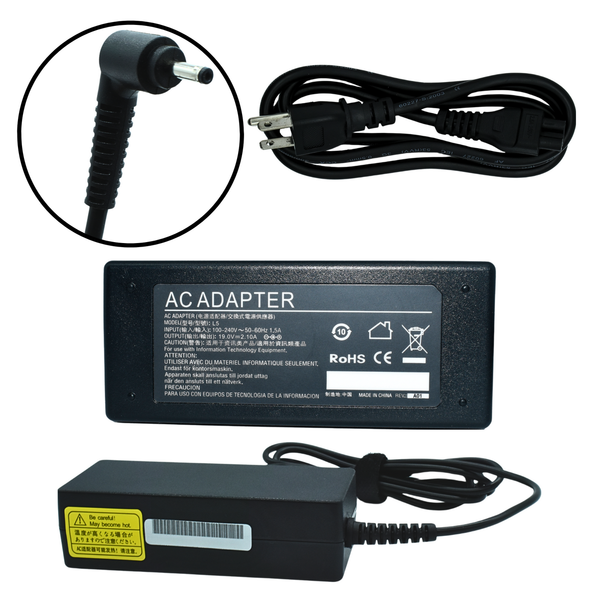EK-L5 Adaptador de Corriente 40W 19V 2.1A (3.0*1.1) Marca EKO - Tecnología AltérCo