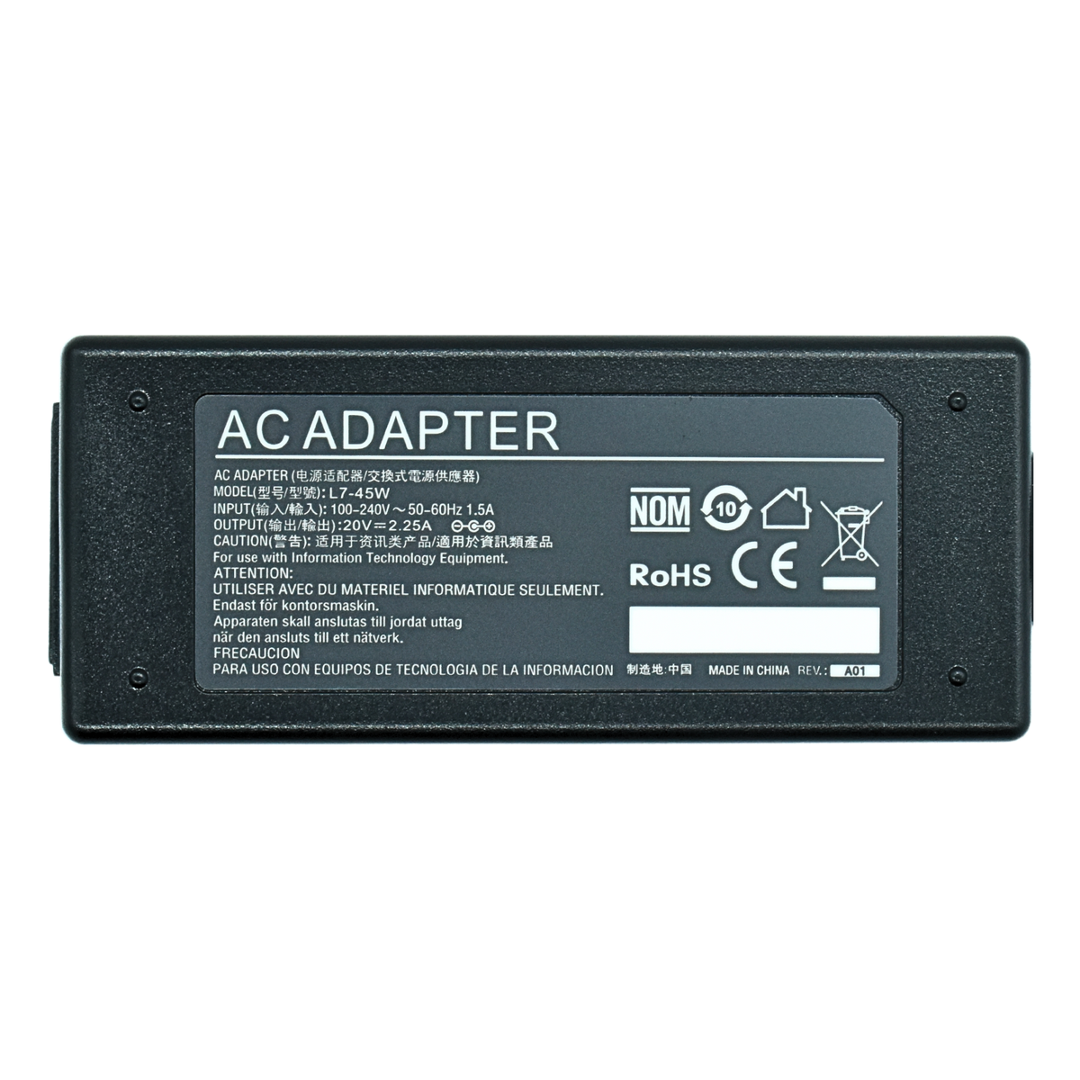 EK-L7-45W Adaptador de Corriente 45W 20V / 2.25A (LENOVO CUADRADA)  Marca EKO - Tecnología AltérCo