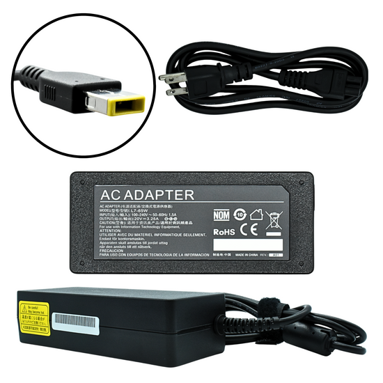 EK-L7-65W Adaptador de Corriente 65W 20V / 3.25A (LENOVO CUADRADA)  Marca EKO