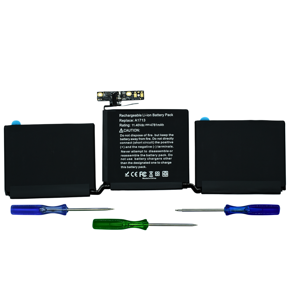 EKA1713 Bateria color negro para Apple MacBook Pro 13'' Model A1708 Late 2016 Mid 2017 11.41v / 58.19wh - Tecnología AltérCo