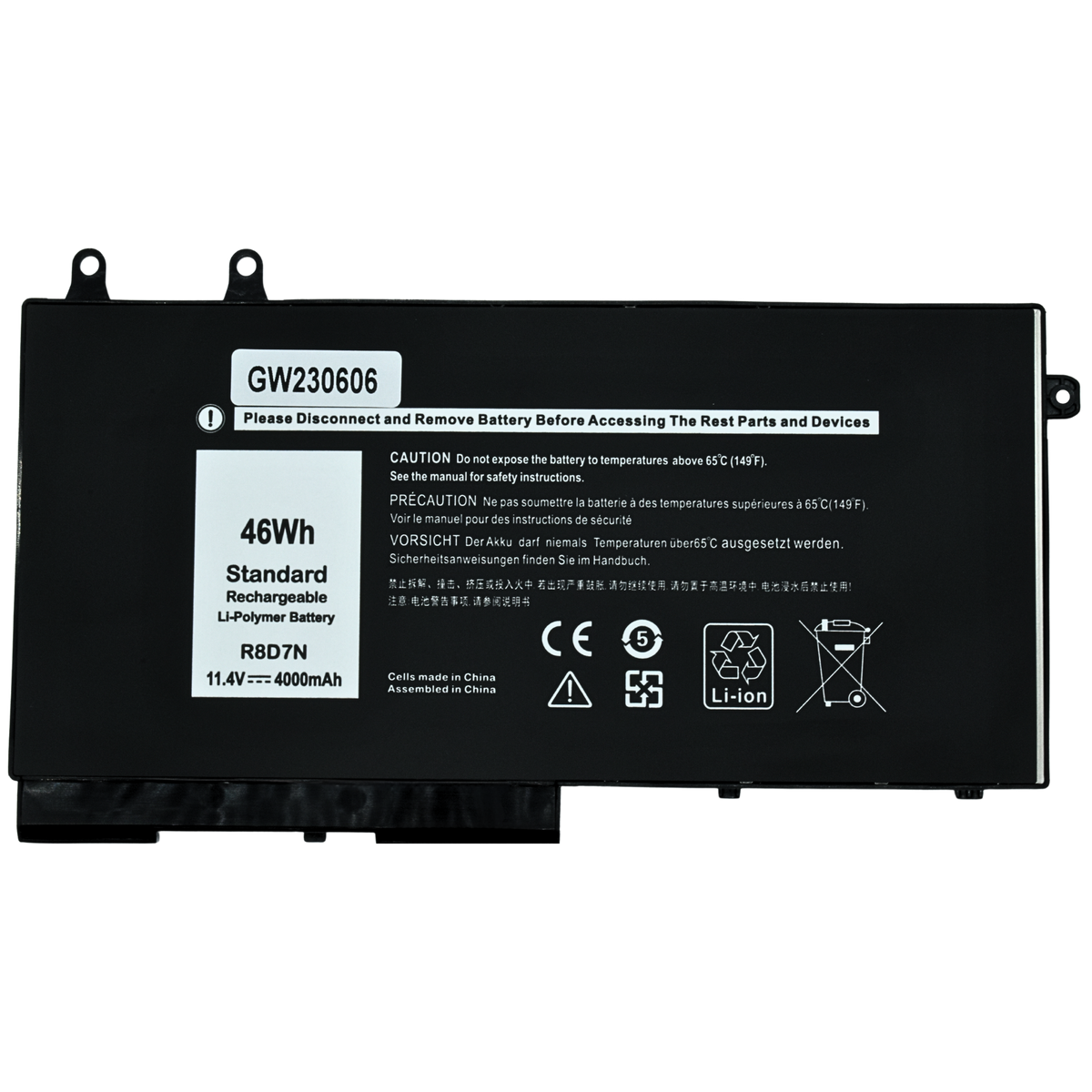 EKD1V1XF Bateria Interna (P) 7.6V para Dell Latitude 5400 5500 Precision 3540 3550 Inspiron 7590 7591 1V1XF - Tecnología AltérCo