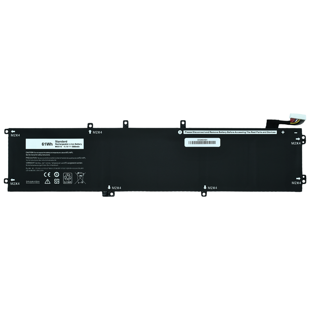 EKD4GVGH Bateria Interna (P) 11.1V para Dell Precision 5510 XPS 15 9550 P56F P56F001 4GVGH 062MJV M7R96 451-BBUX - Tecnología AltérCo