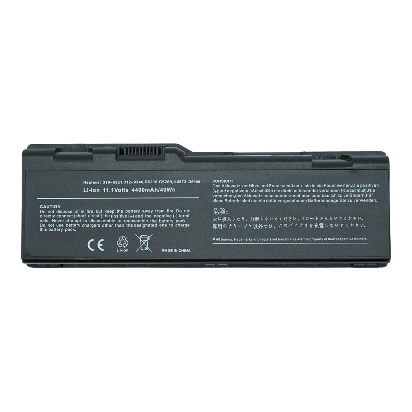 EKD6000 Bateria 11.1V para DELL Inspiron 6000 9200 9300 9400 XPS Gen 2 E1705 D5318 F5635 G5260