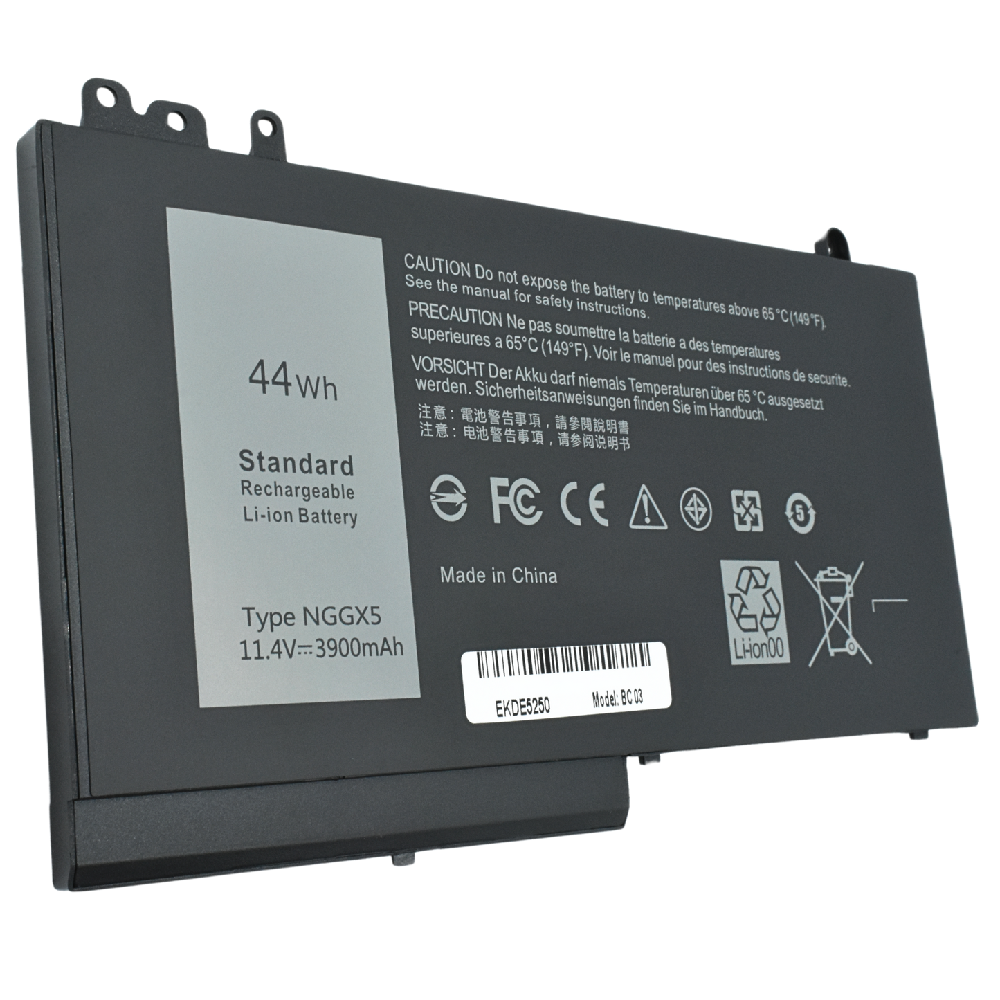 EKDE5250 Bateria 11.4V 3000mA para Dell Latitude E5250 E5270 E5470 E5270 Series W9FNJ RDRH9 53VJ6 451-BBUL RDRH9 0JY8D6 NGGX5 - Tecnología AltérCo
