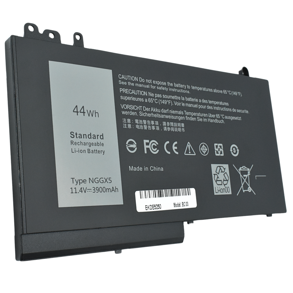 EKDE5250 Bateria 11.4V 3000mA para Dell Latitude E5250 E5270 E5470 E5270 Series W9FNJ RDRH9 53VJ6 451-BBUL RDRH9 0JY8D6 NGGX5 - Tecnología AltérCo