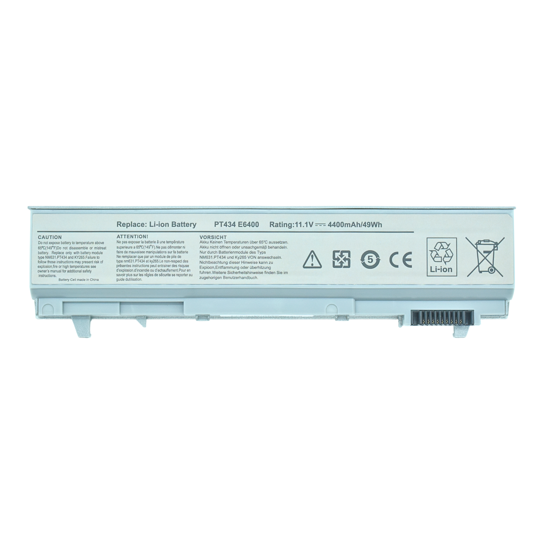 EKDE6400 Bateria Li-ion 11.1V para Dell Latitude E6400 / E6500 / Precision M6500 - Tecnología AltérCo