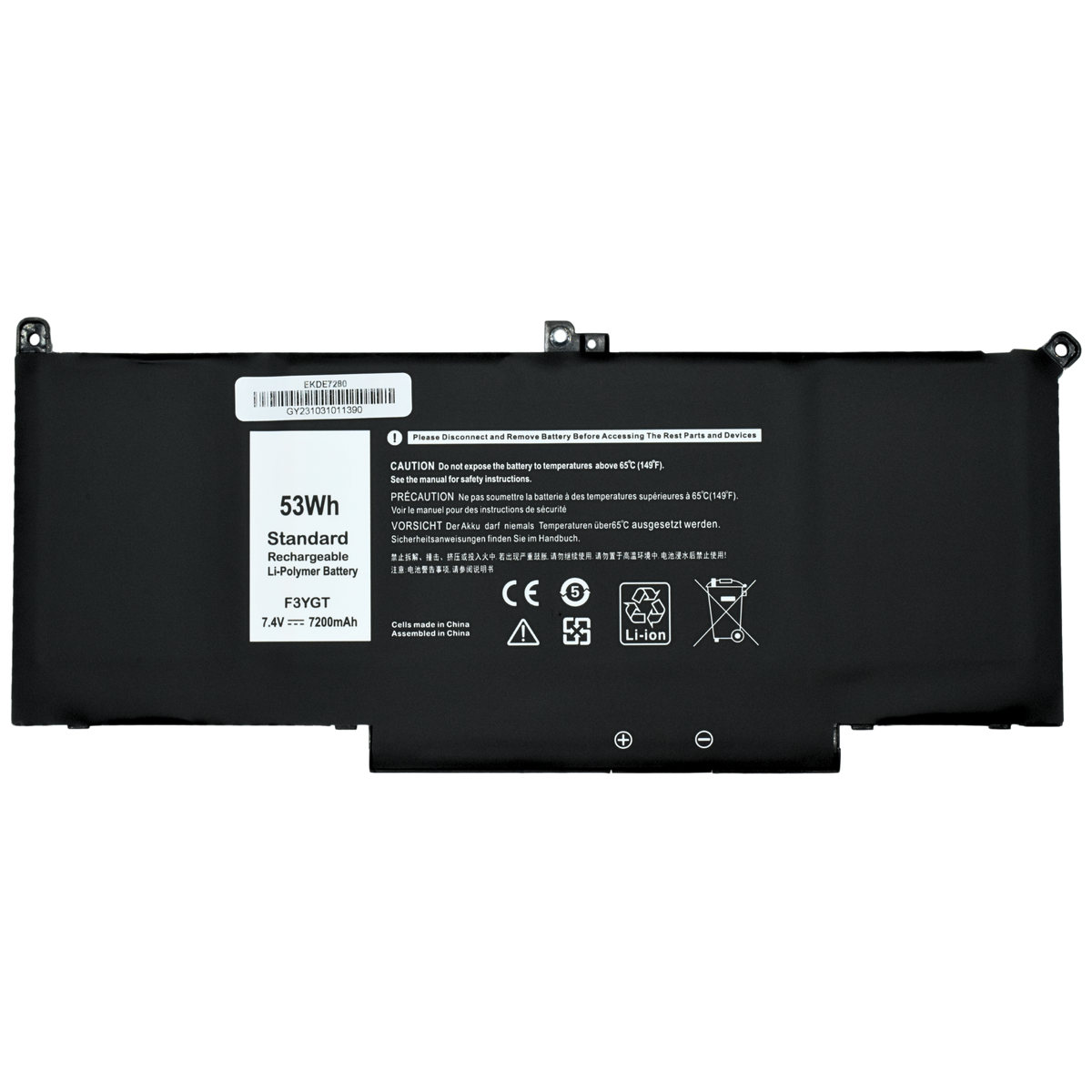 EKDE7280 BaterÇ?Çøa 7.6V para Dell Latitude 12 7000 7280 7290/13 7000 7380 7390 14 7000 7480 7490 DM3WC DM6WC 2X39G KG7VF 451-BBYE F3YGT - Tecnología AltérCo