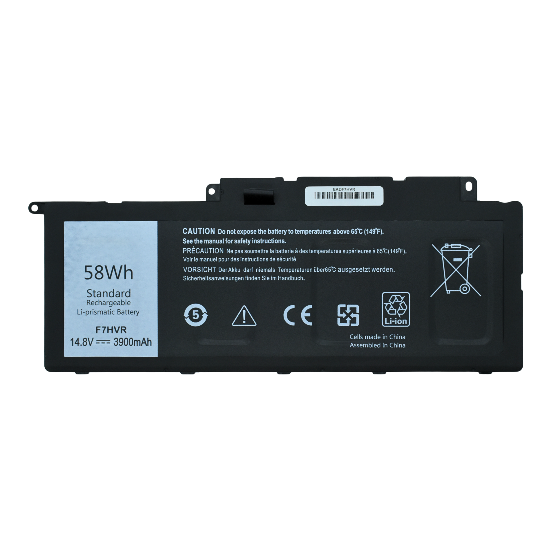 EKDF7HVR Bateria 14.8V para Dell Inspiron 15 7537 15 7000 17 7737 17 7000 Series 062VNH 62VNH F7HVR - Tecnología AltérCo