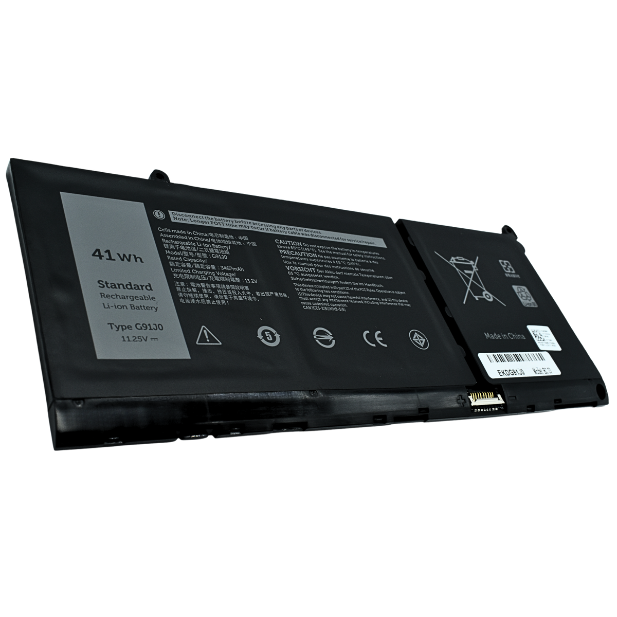 EKDG91J0 Bateria Interna (P) 11.25V 41WH para Dell Latitude 3320 3330 3420 3520 Inspiron 3510 3511 G91J0 - Tecnología AltérCo