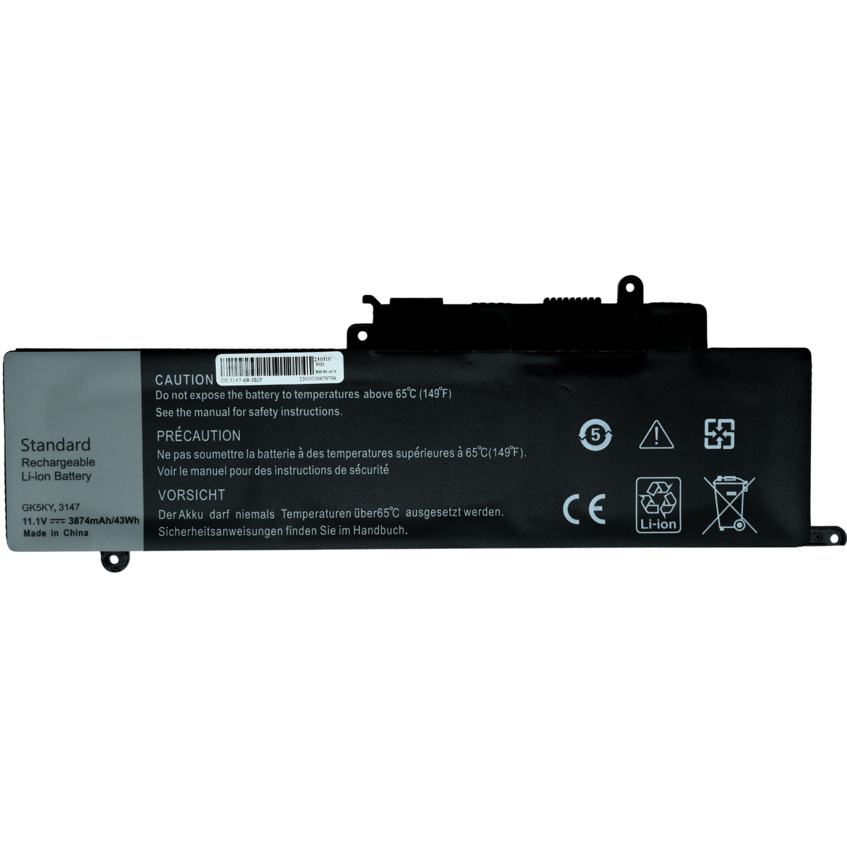 EKDGK5KY Bateria 11.4V 43Wh para Dell Inspiron 11 3000 series / 13 7000 series / 15 7000 GK5KY - Tecnología AltérCo
